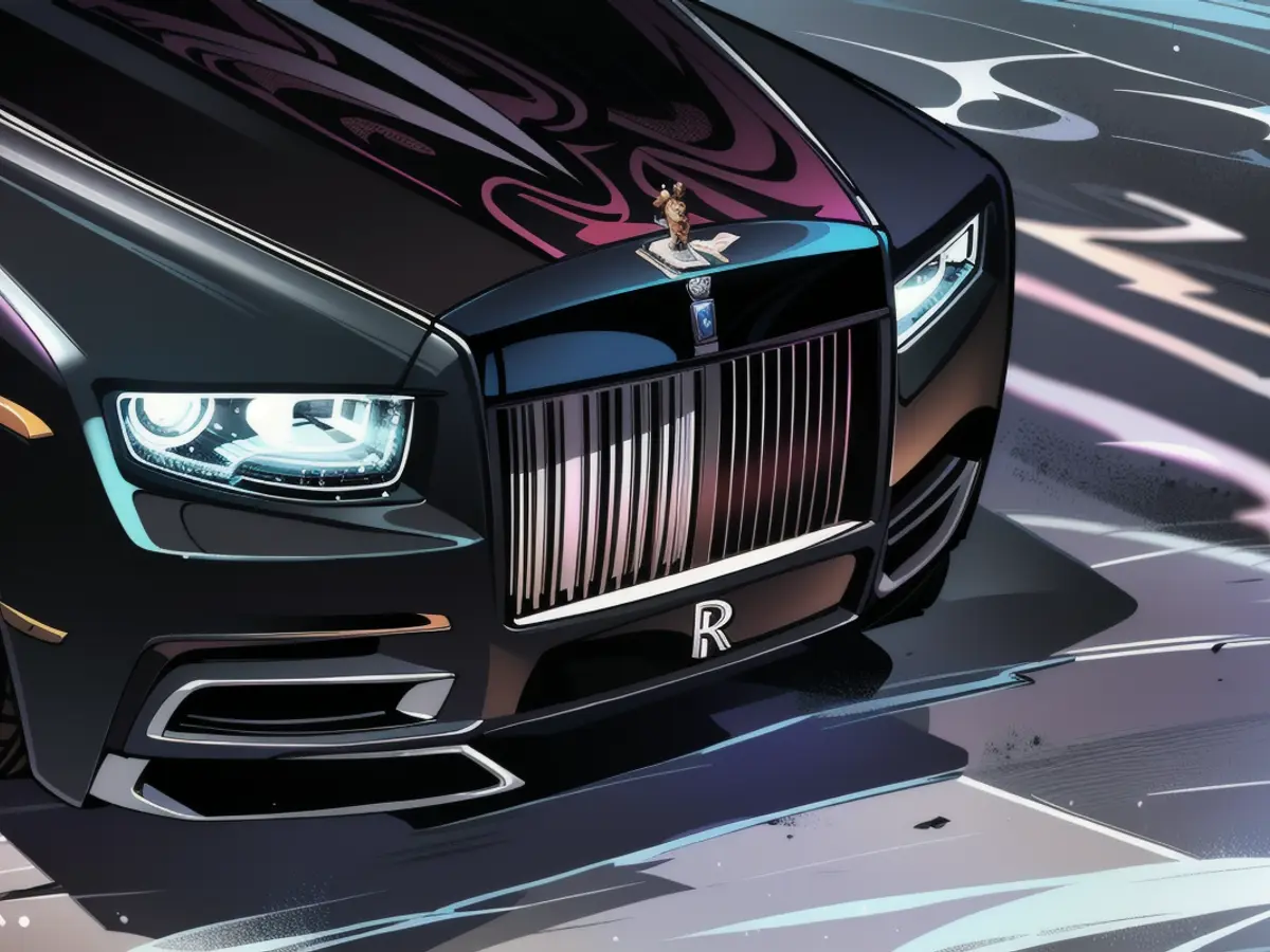 Der Rolls-Royce Phantom Syntopia hat gläserne Flecken, die für funkelnde Designs sorgen.