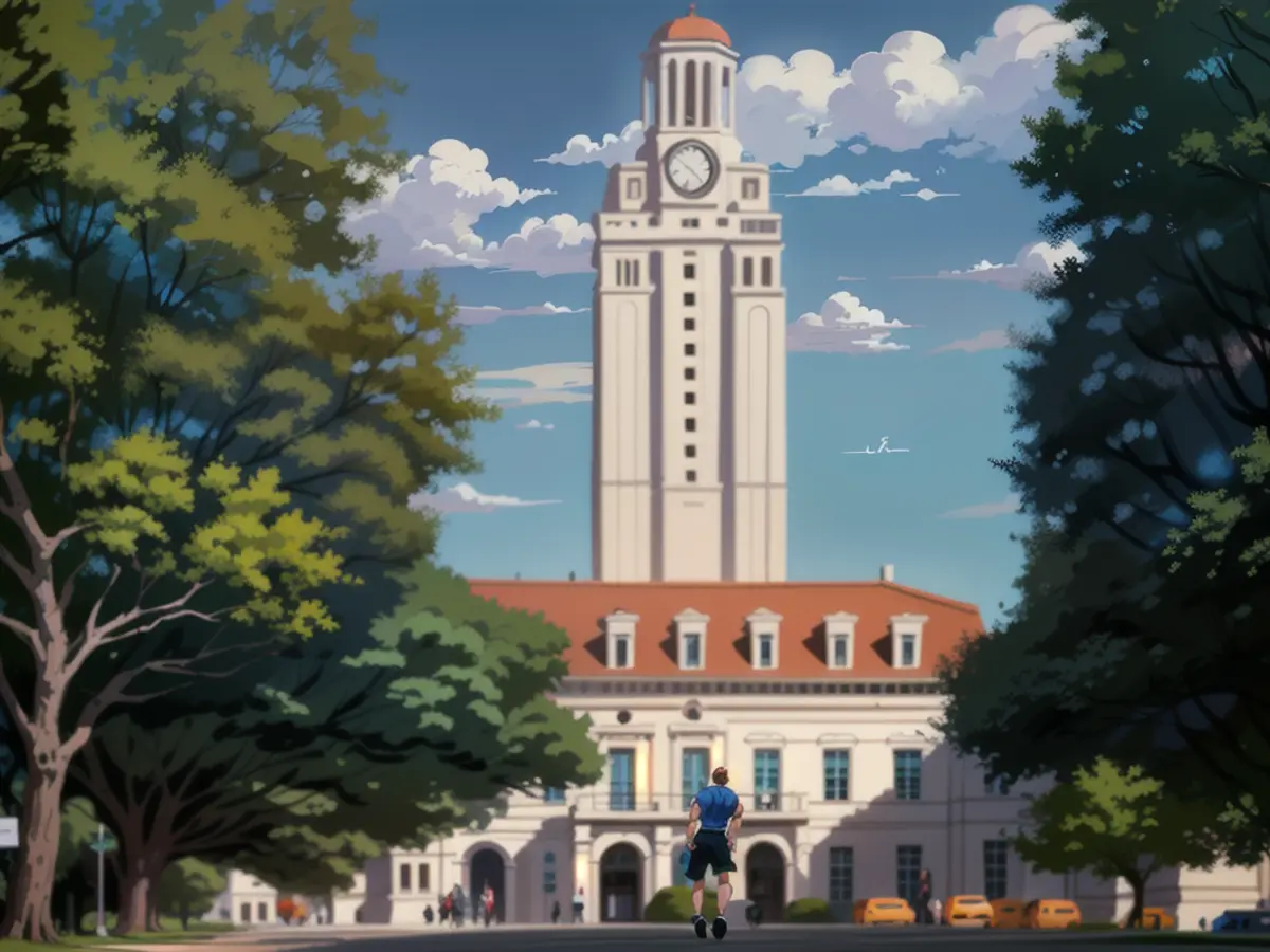 Das Wahrzeichen UT Tower auf dem Campus der University of Texas in Austin. (Credit: Aaron E. Martinez/AMERICAN-STATESMAN/File)