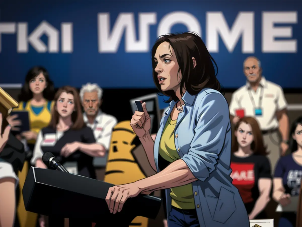 Vice President Kamala Harris speaks Wednesday, May 1 at the Prime Osborn Convention Center in Jacksonville, Florida.