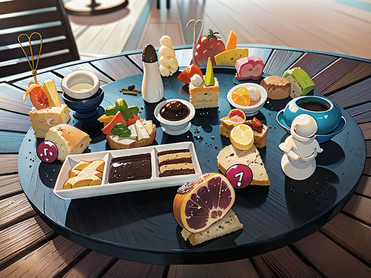 A space-themed afternoon tea served at the Hilton Wenchang.
