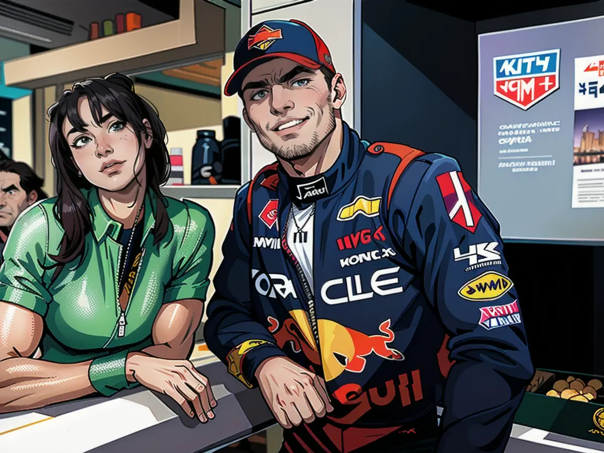 Lisa from Blackpink and Max Verstappen seen before the Miami Grand Prix.