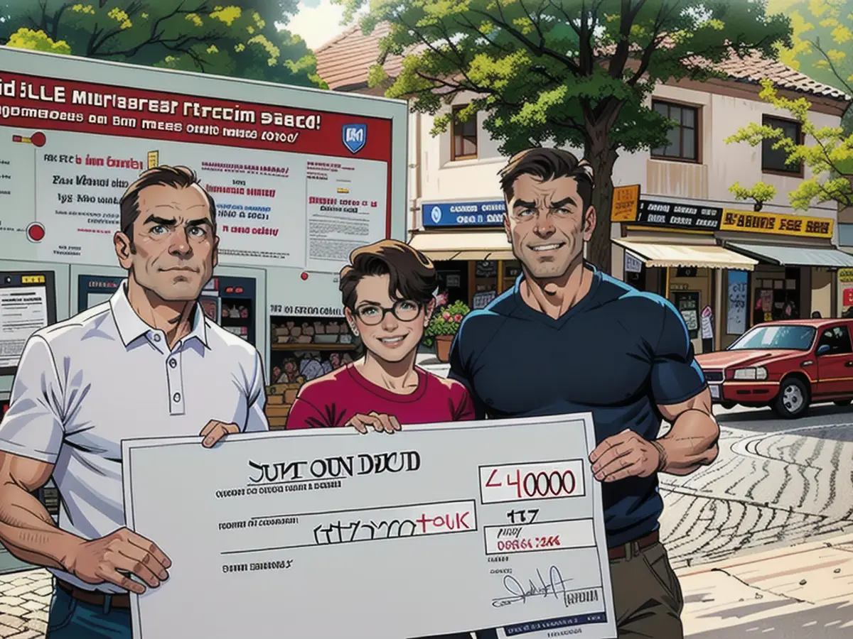 Pour une bonne cause : le politicien Frank Steffel (à droite) remet un chèque de 1 000 euros au VfB...