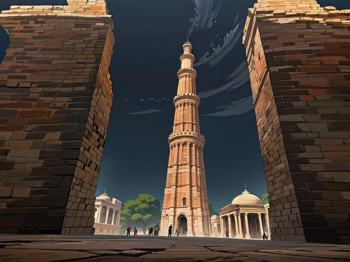 Der Qutub Minar-Komplex ist nach diesem roten Sandsteinturm benannt.