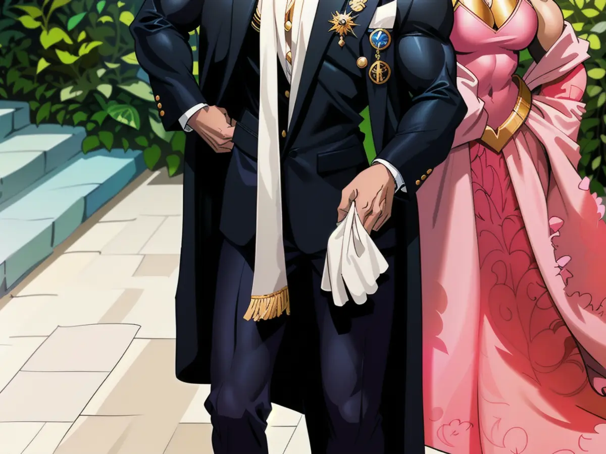 Auch Jeff Goldblum verkörperte den Grafen Axel in einem opulenten Outfit mit einer Vielzahl von Tiffanys-Broschen.