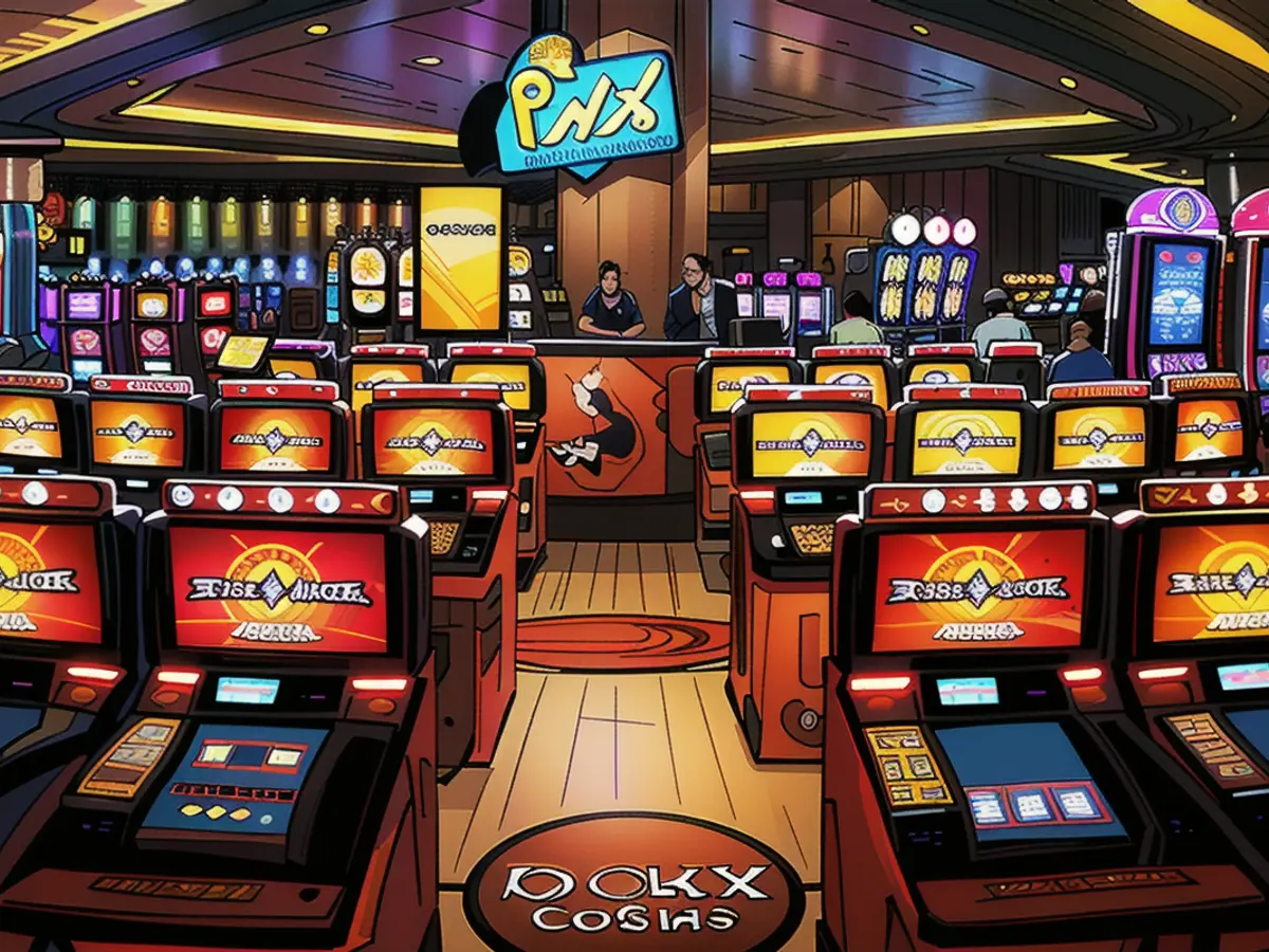 La zone de blackjack du Parx Casino, en Pennsylvanie (États-Unis), le plus grand complexe de...