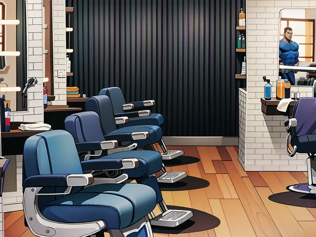 The barbershop is designed to uplift its staff and patrons.