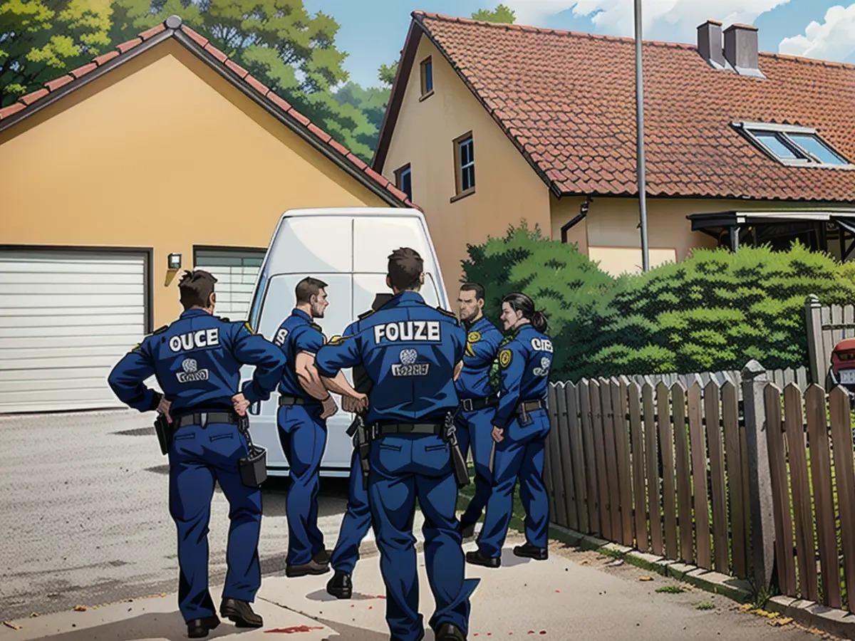 Les agents ont fouillé la maison jaune à la recherche de preuves et ont trouvé des traces de sang.
