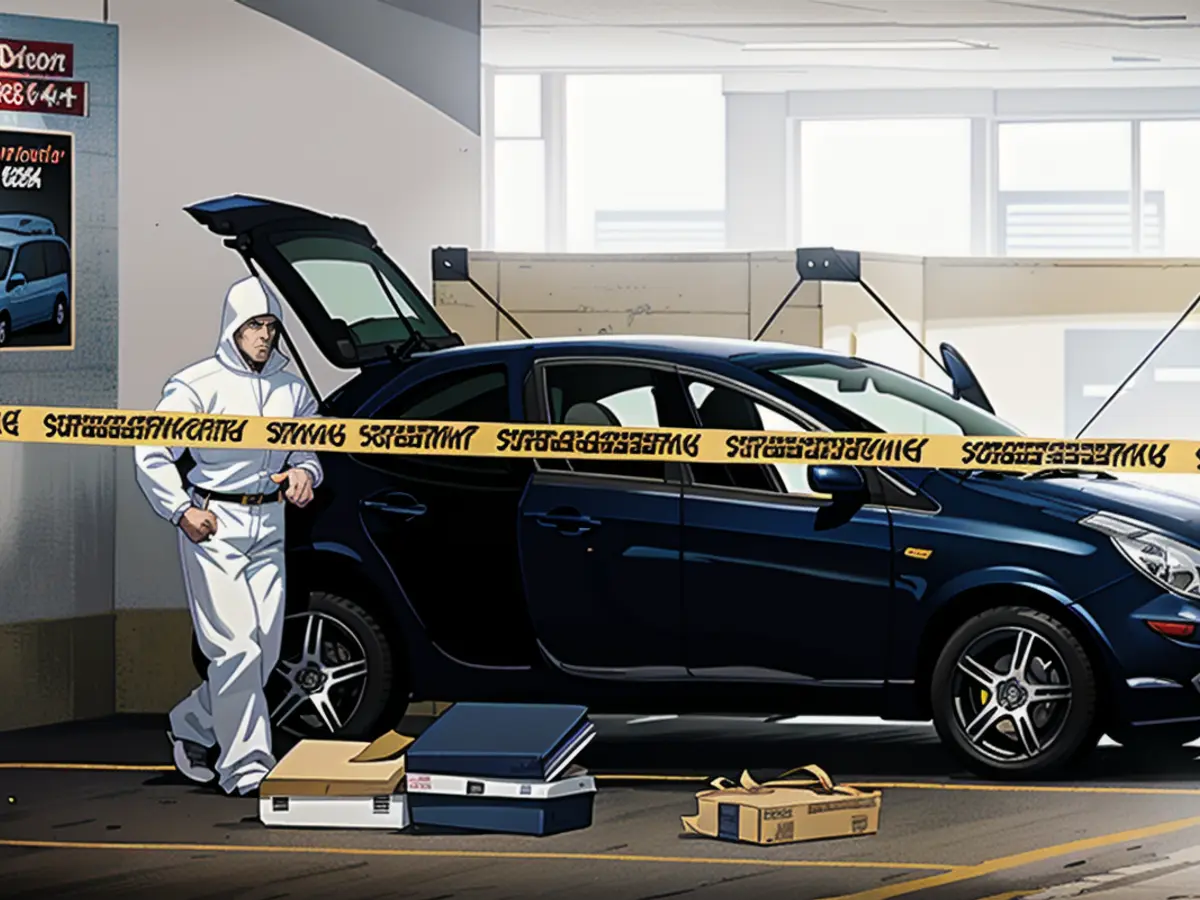 L'Opel Corsa bleu foncé était garée dans le parking du magasin de bricolage Toom à Ratisbonne. Des clients ont appelé la police en raison d'une vitre latérale brisée.