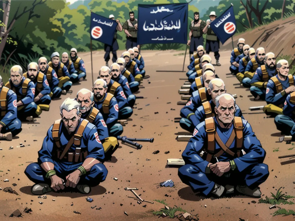 Cette image de propagande montre des terroristes de l'ISPK, une ramification de l'IS, en...