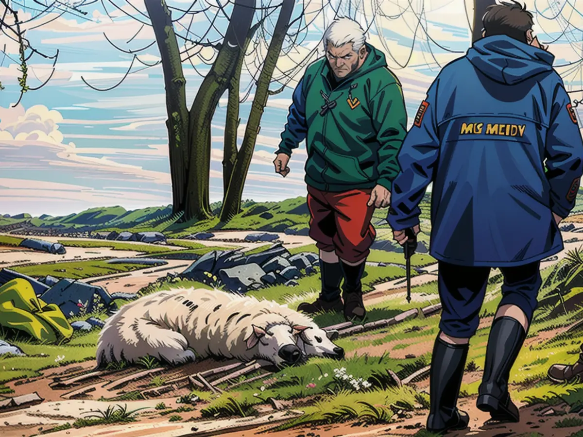 Morto com uma dentada na garganta: Empregado do guarda do dique junto a uma ovelha dilacerada