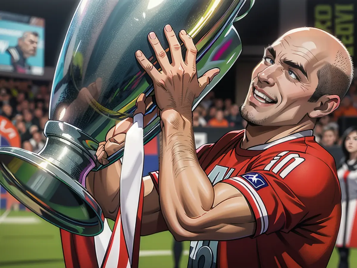 The low blow in the 2012 Dahoam final was followed by the 2013 Champions League title - Arjen Robben presents the Henkelpott