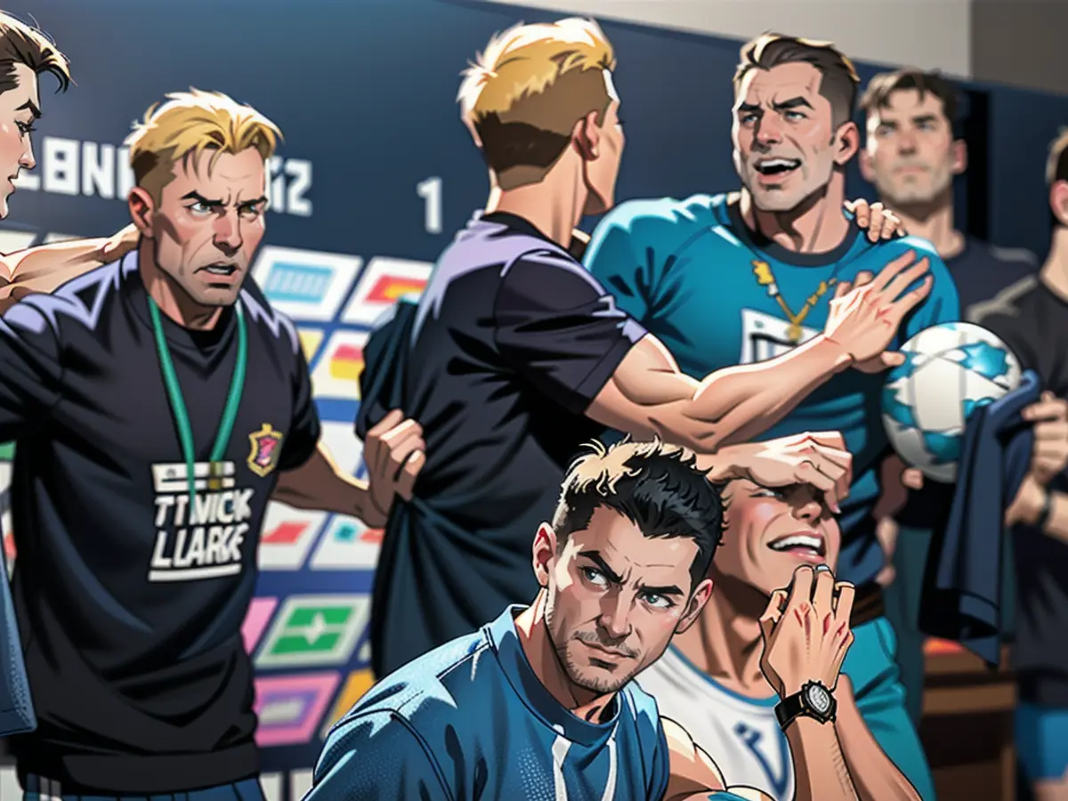 In 2018, Hack (2nd from left) and Julian Nagelsmann (below) celebrated Hoffenheim's entry into the Champions League