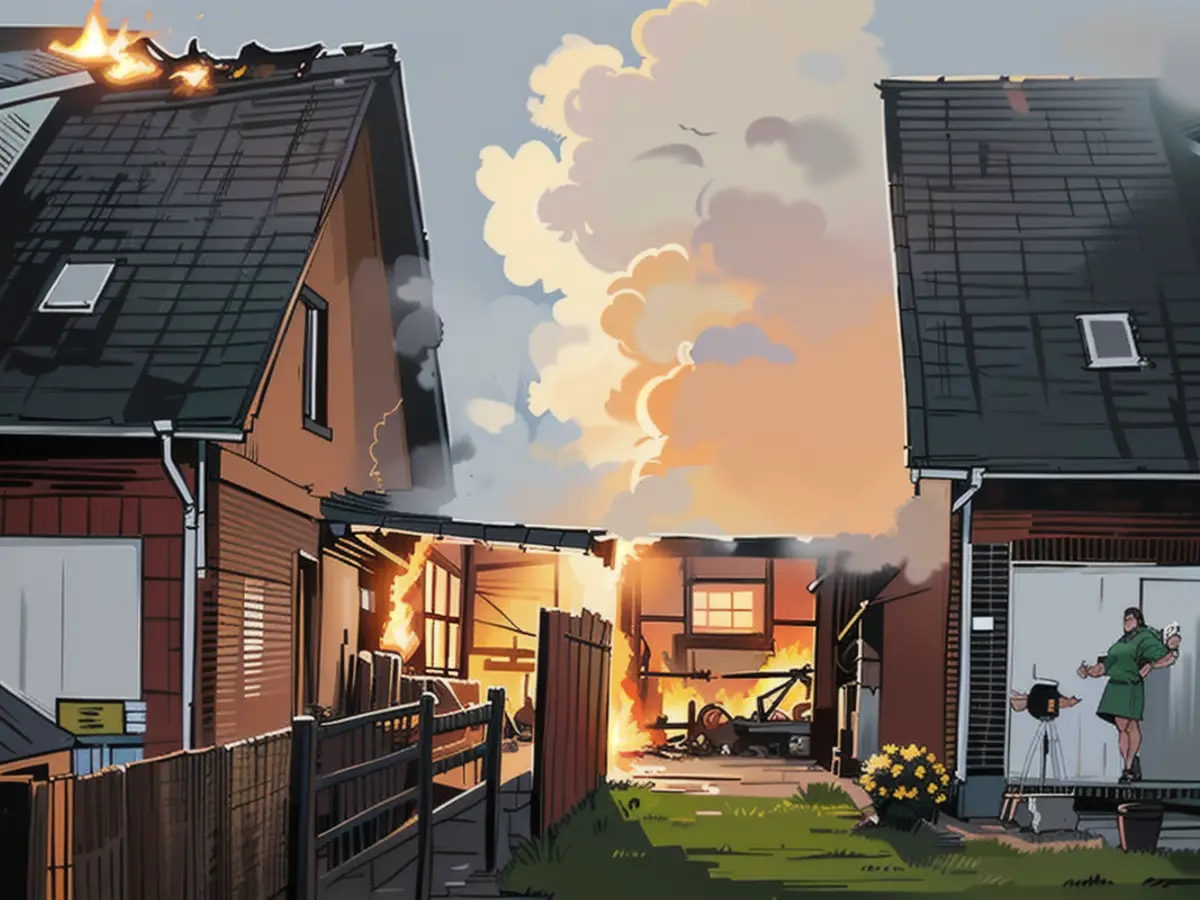 A nurse discovered the fire on her way home from work