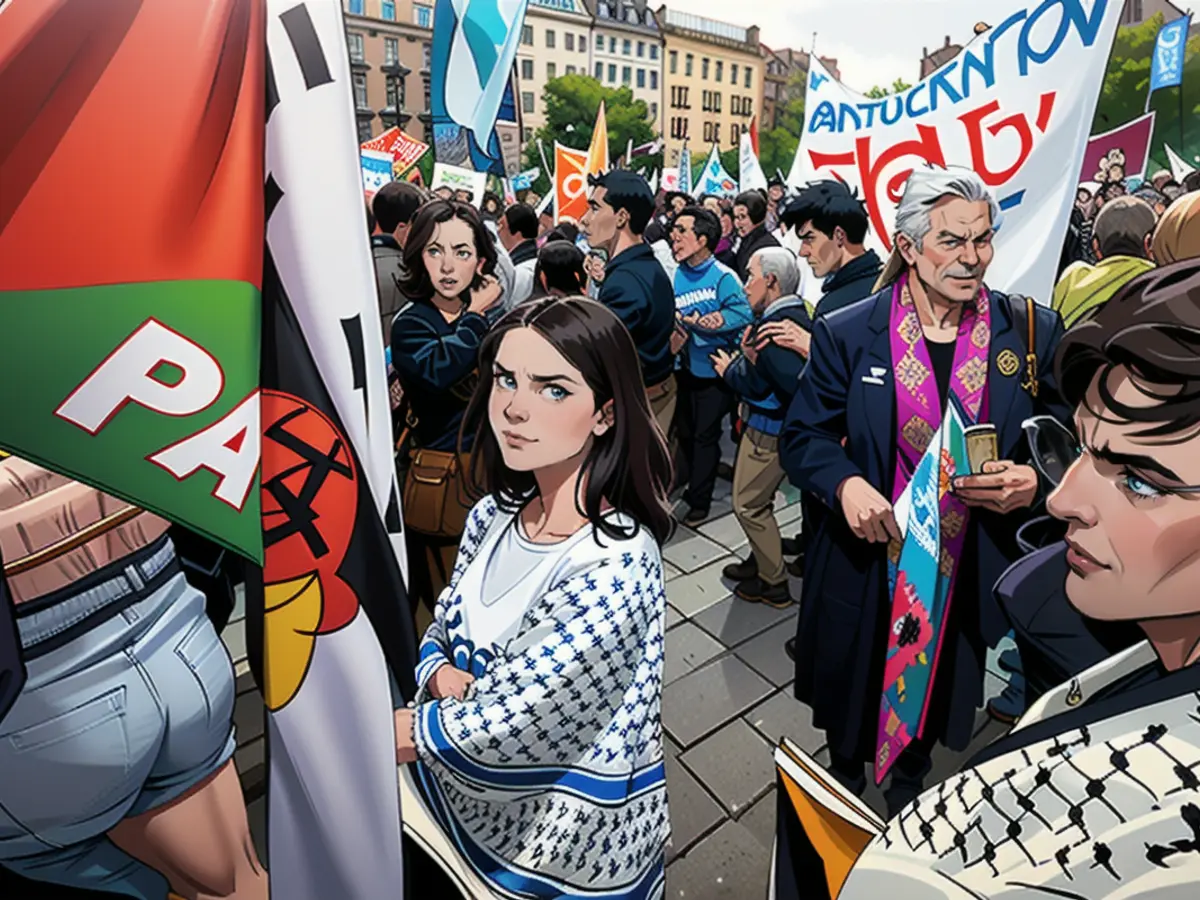 Greta Thunberg at an anti-Israel demonstration on Thursday