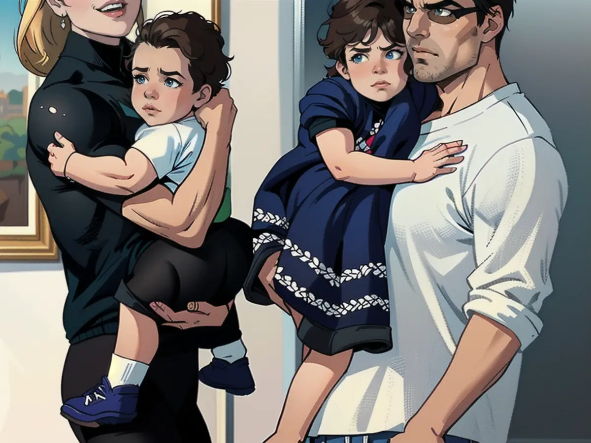 Tom Cruise e Nicole Kidman com os seus filhos adoptivos Connor e Isabella
