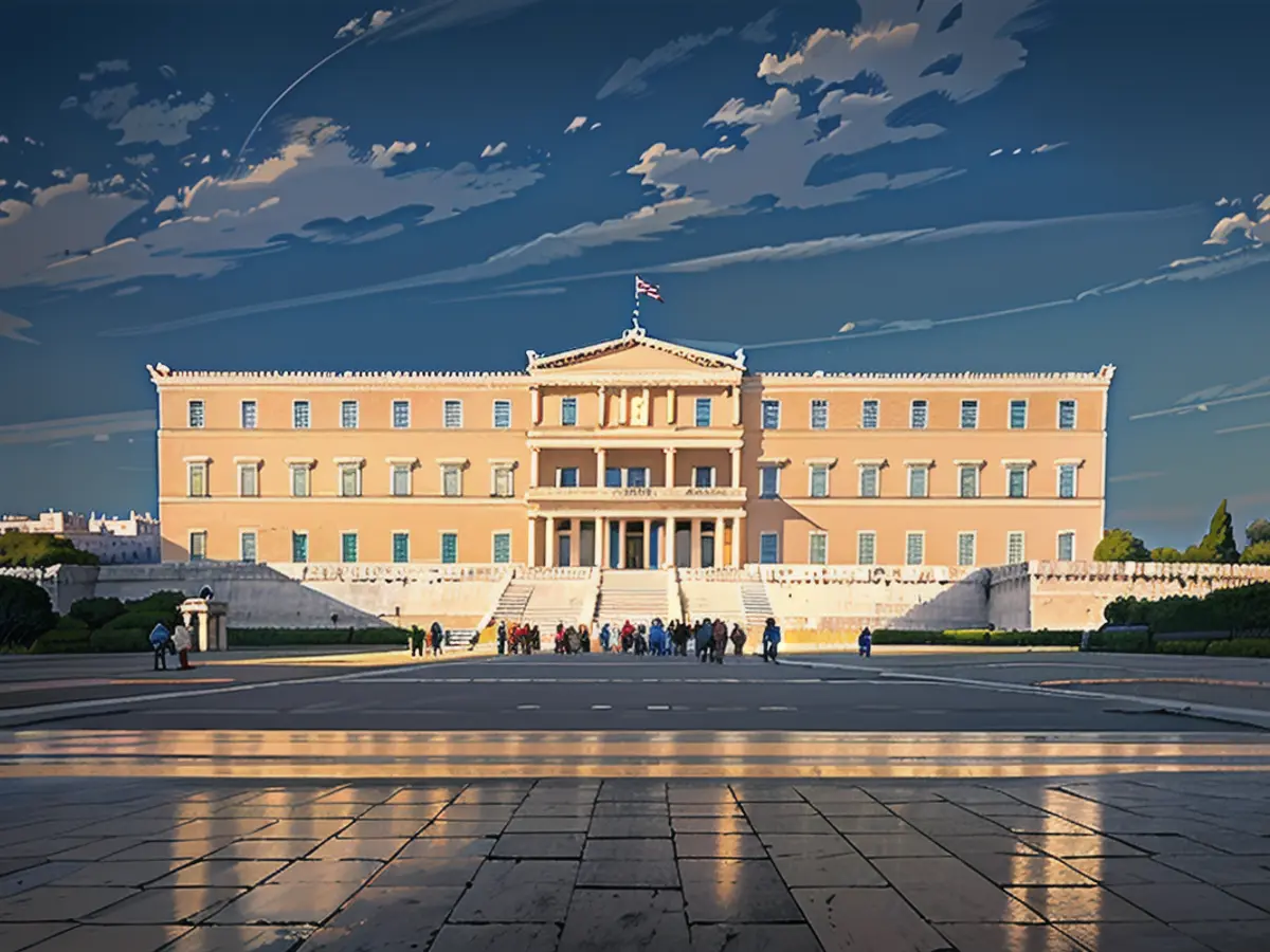 Vue du bâtiment du parlement grec à Athènes, où l'amendement sera voté.