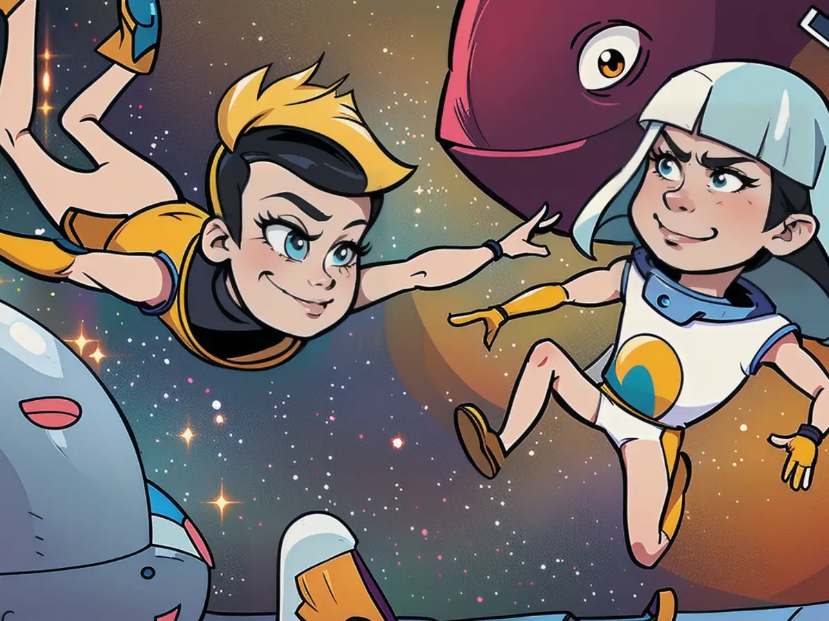 Der kleine Perry findet schnell Freunde im Weltraum.
