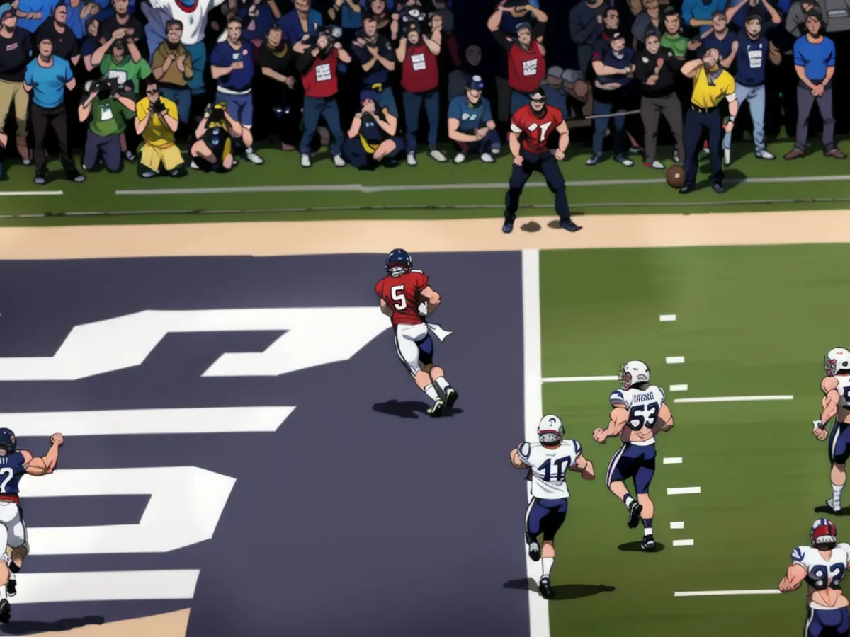 Le "Philly Special" : Le quarterback Nick Foles (9) au moment de son touchdown. (