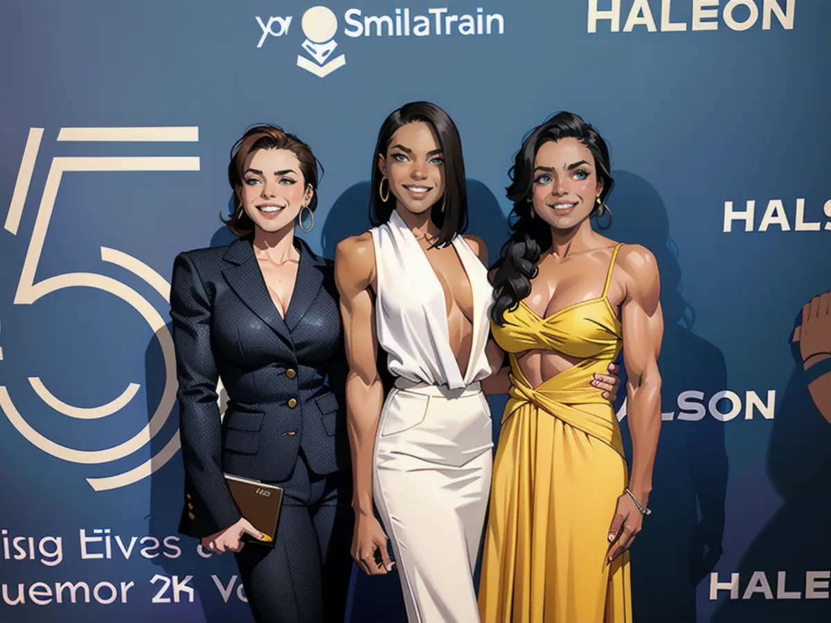 Voigt und Srivastava posierten mit Crystle Stewart, der früheren Miss USA, auf einer Gala in New York nach ihrem doppelten Rücktritt.