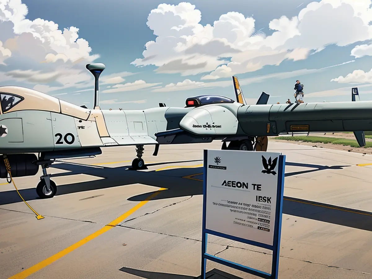 Le drone israélien Heron TP est arrivé à la base aérienne de Jagel (image d'archive)