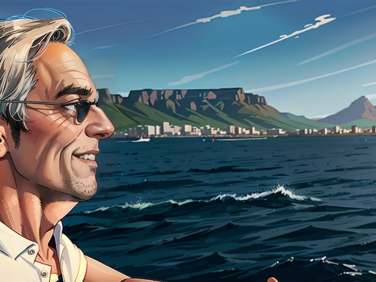 La pop star et la mer : Roland Kaiser (71 ans) regarde au loin la côte sud-africaine. Le 26 mai, le...