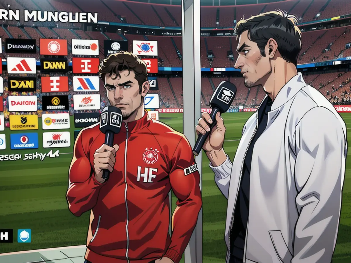 Thomas Müller s'entretient avec Alex Schlüter, présentateur de DAZN