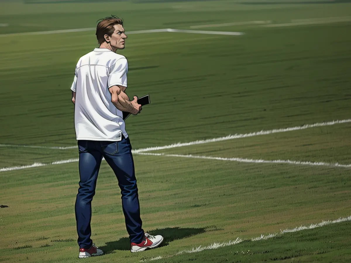 Sports director Freund paced tensely around the Bayern grounds on Saturday