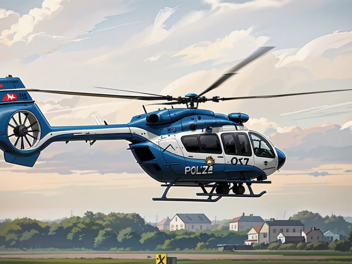 Hélicoptère de la police à l'aérodrome de Magdebourg (photo symbolique)