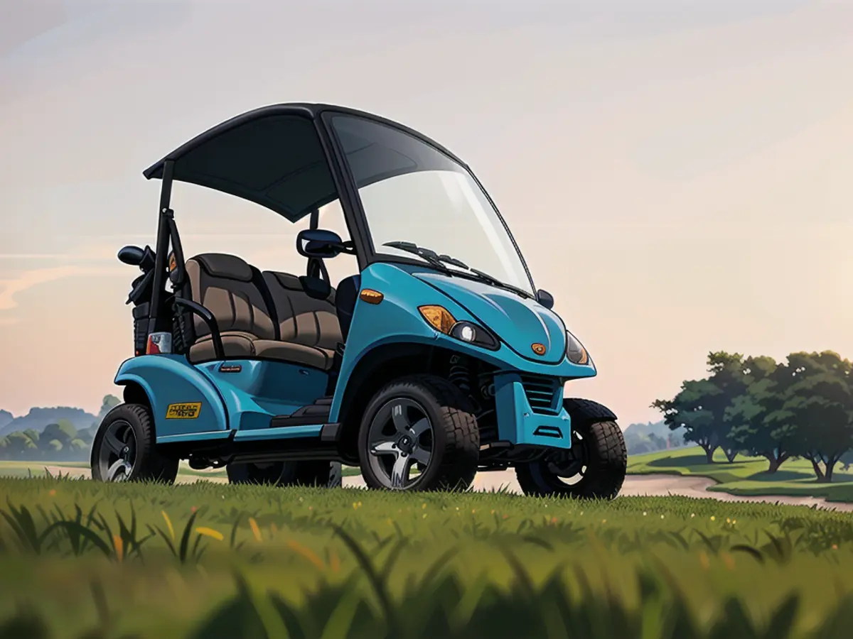 Garia's vehicles are designed to appear bigger than typical golf carts.