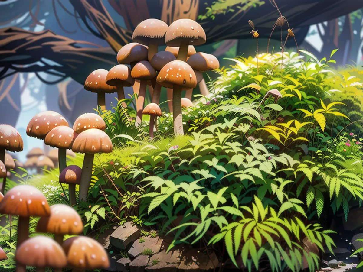 We only see what grows above the ground. Mushrooms spin underground nets in forests