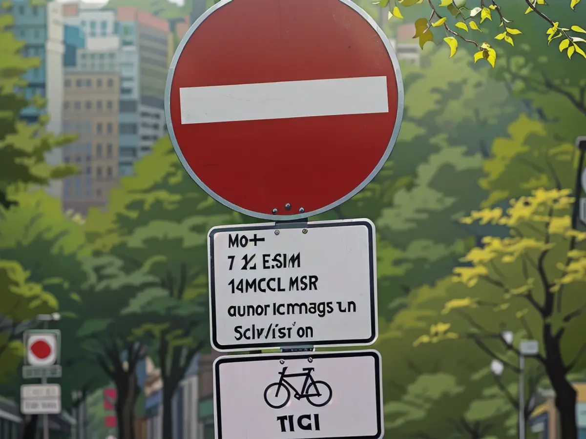 This is how the triple initiative envisions the school streets: A sign indicates that a street is closed during drop-off and pick-up times