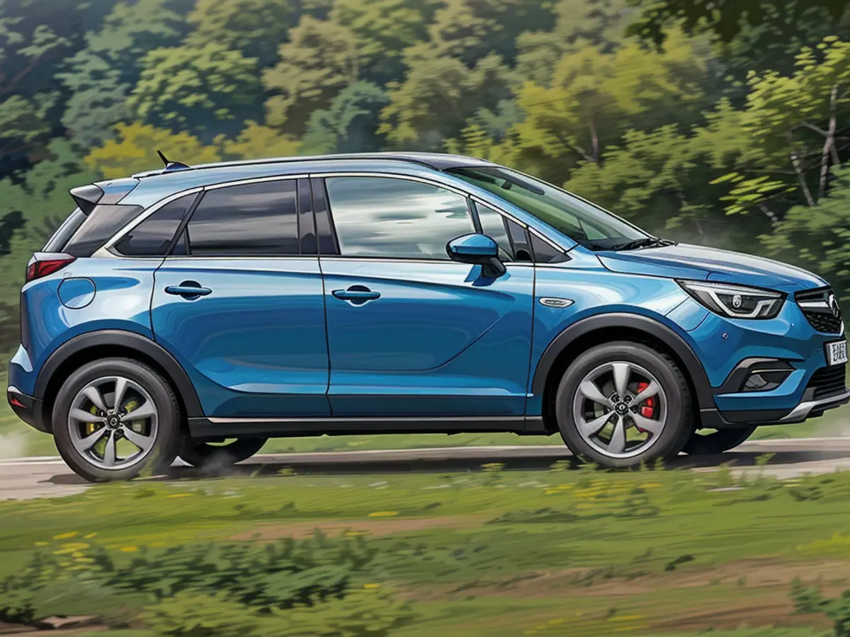 At first glance, the Crossland X is recognizable as a member of the Opel family.