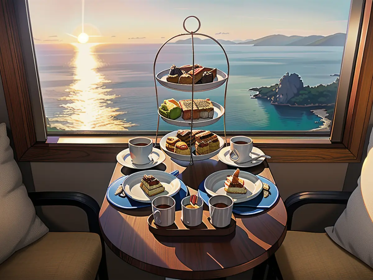 The Quy Nhon-Nha Trang route includes an afternoon tea set.