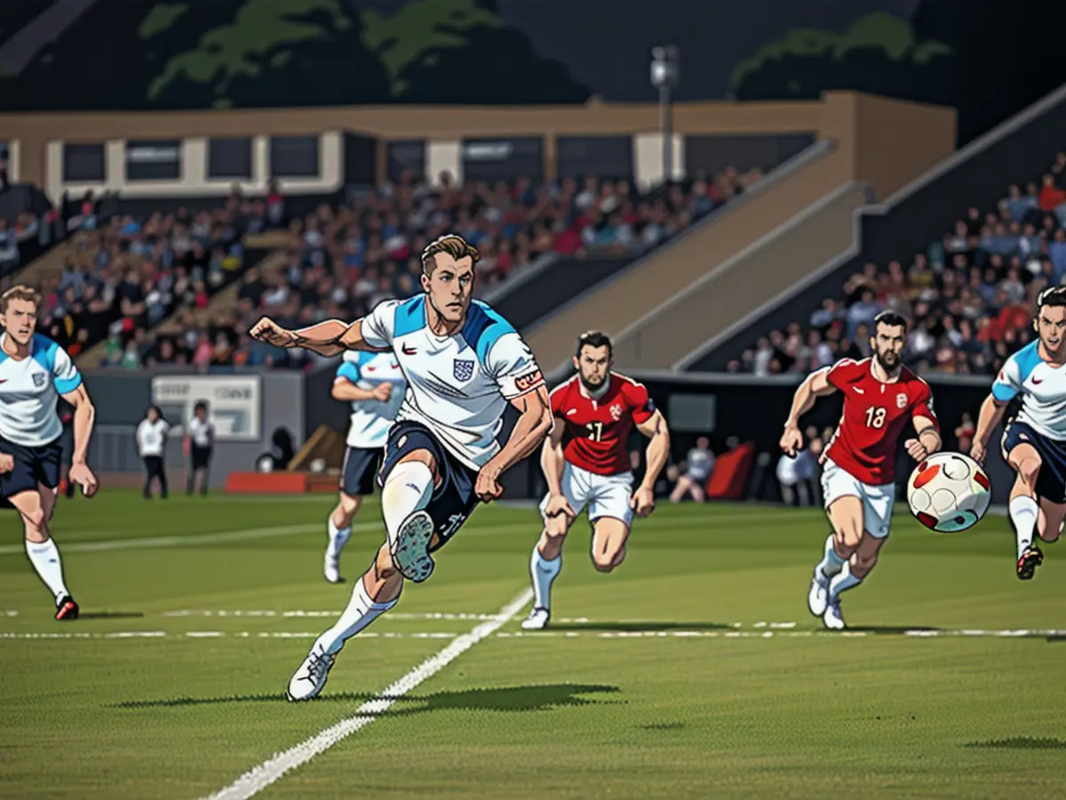 England captain Harry Kane takes a penalty against Malta last year.