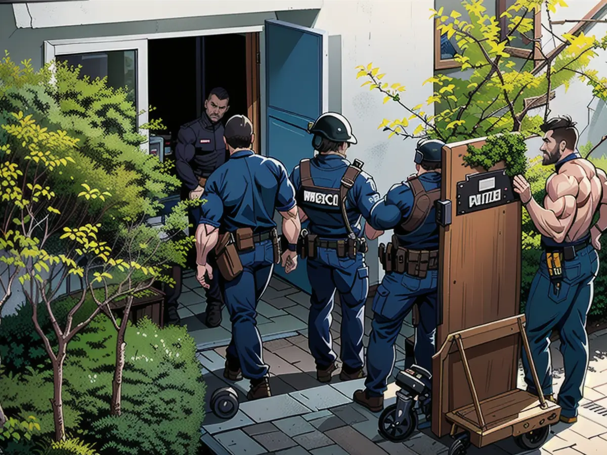 During the raid in April 2023, SEK officers brought an explosive shield into the neo-Nazi's apartment