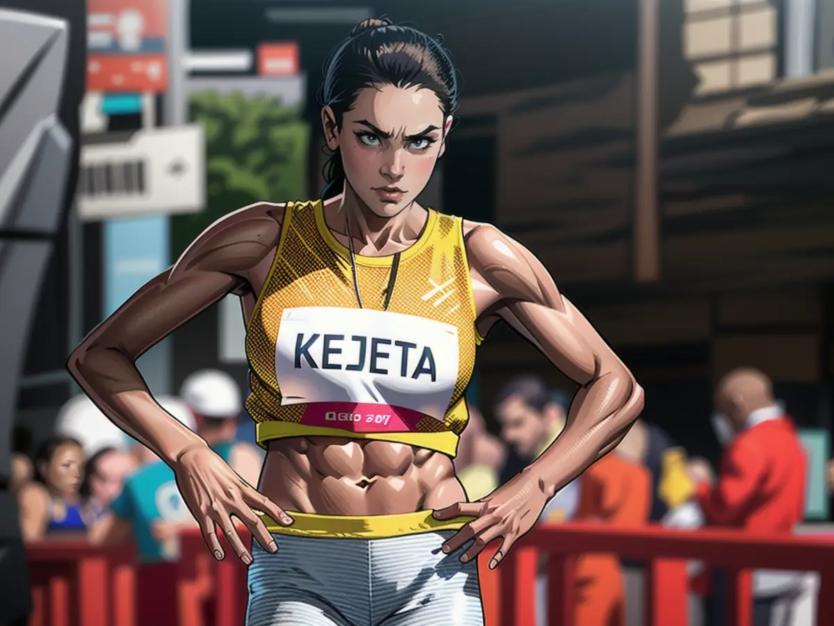 Melat Kejeta avant son départ pour les Jeux olympiques de 2021 à Tokyo