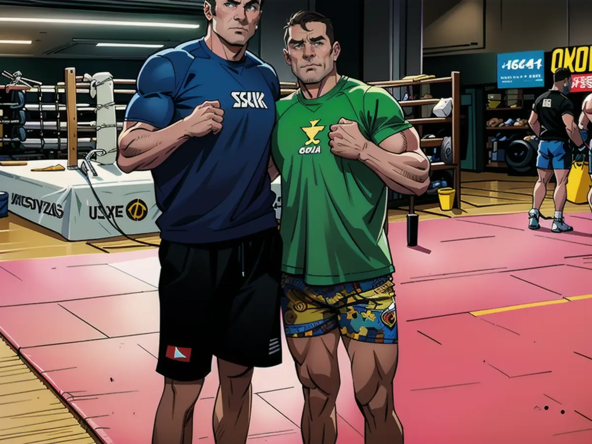 Viktor Jurk (l.)( in Valencia after sparring with world champion Oleksandr Usyk