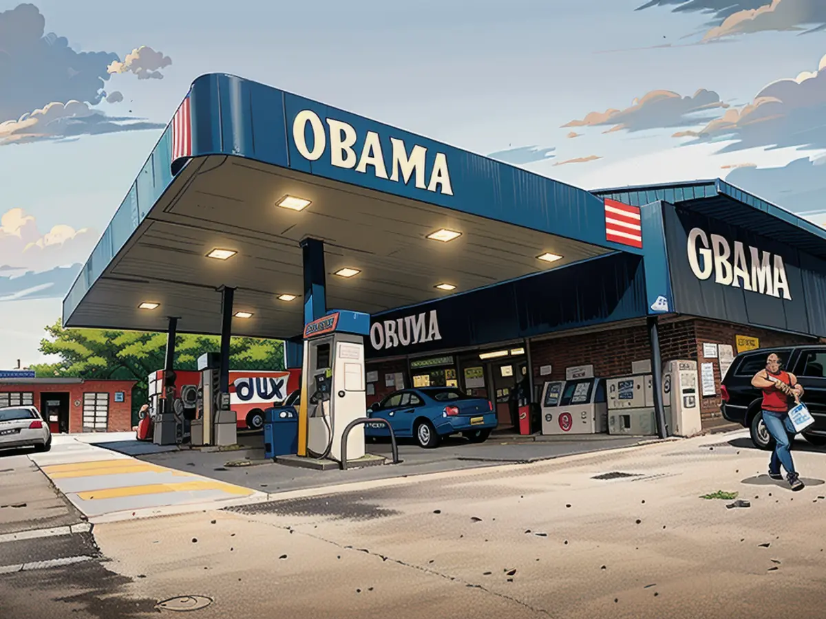 Die Obama-Tankstelle in Columbia, South Carolina, erhielt ihren Namen 2008 nach den Parlamentswahlen aufgrund der Unterstützung der Gemeinde für die Kampagne von Präsident Obama.