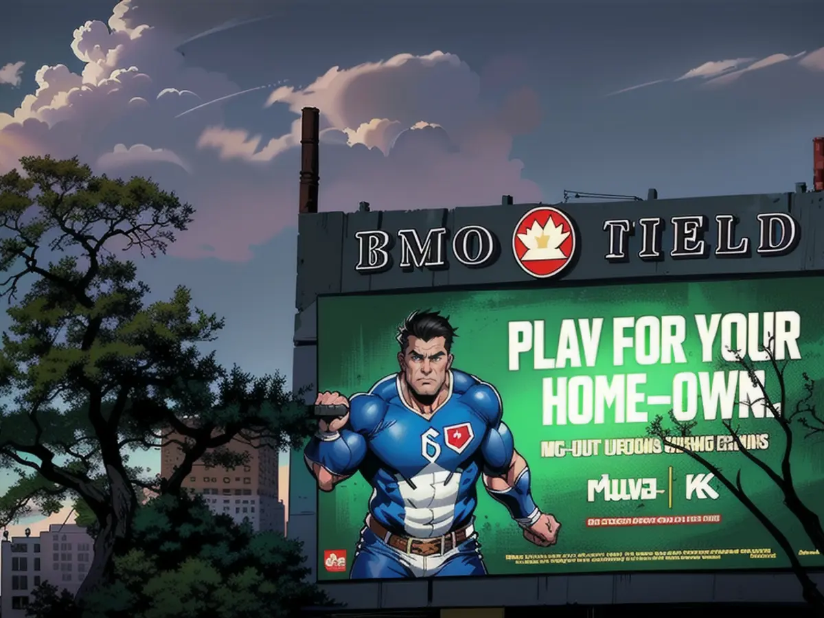 Une publicité pour les paris sportifs au BMO Field, siège du Toronto FC de la Major League Soccer....