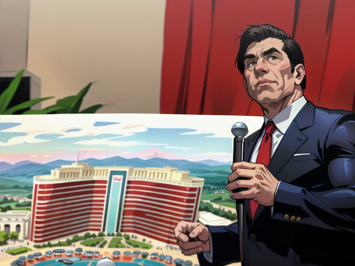 Steve Wynn at the presentation of a casino project