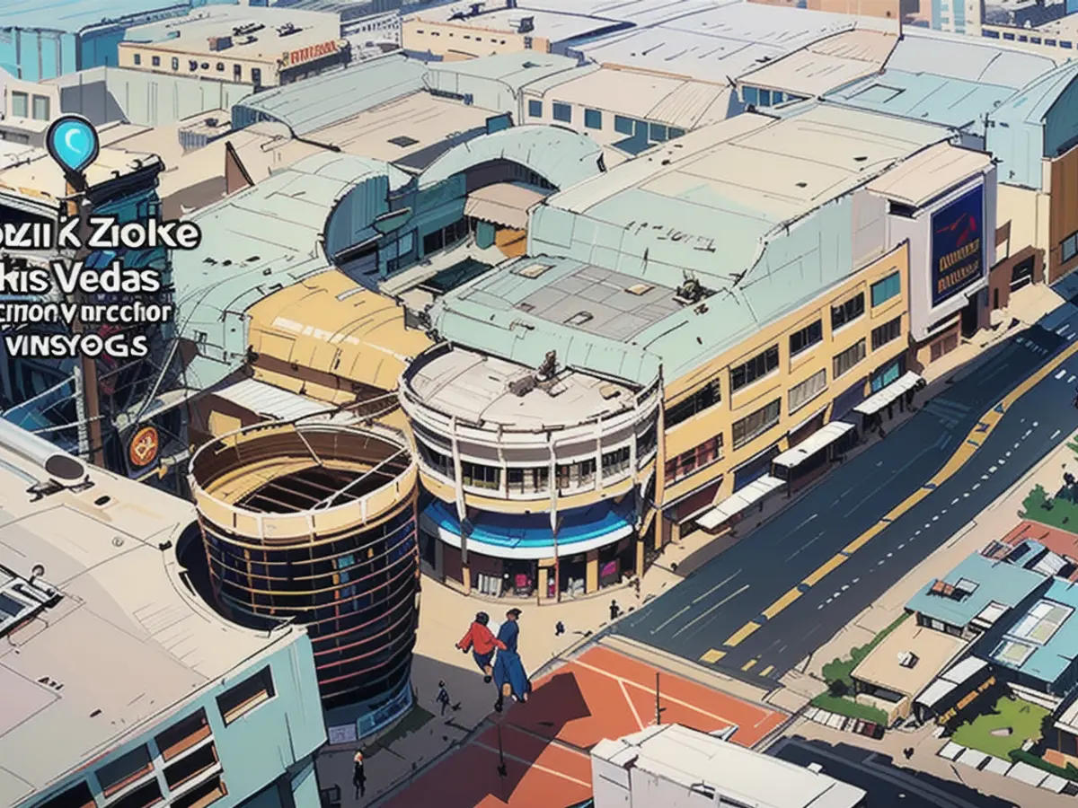 This rooftop view of Neonopolis demonstrates how close the SlotZilla zipline would be to the proposed amusement park site.