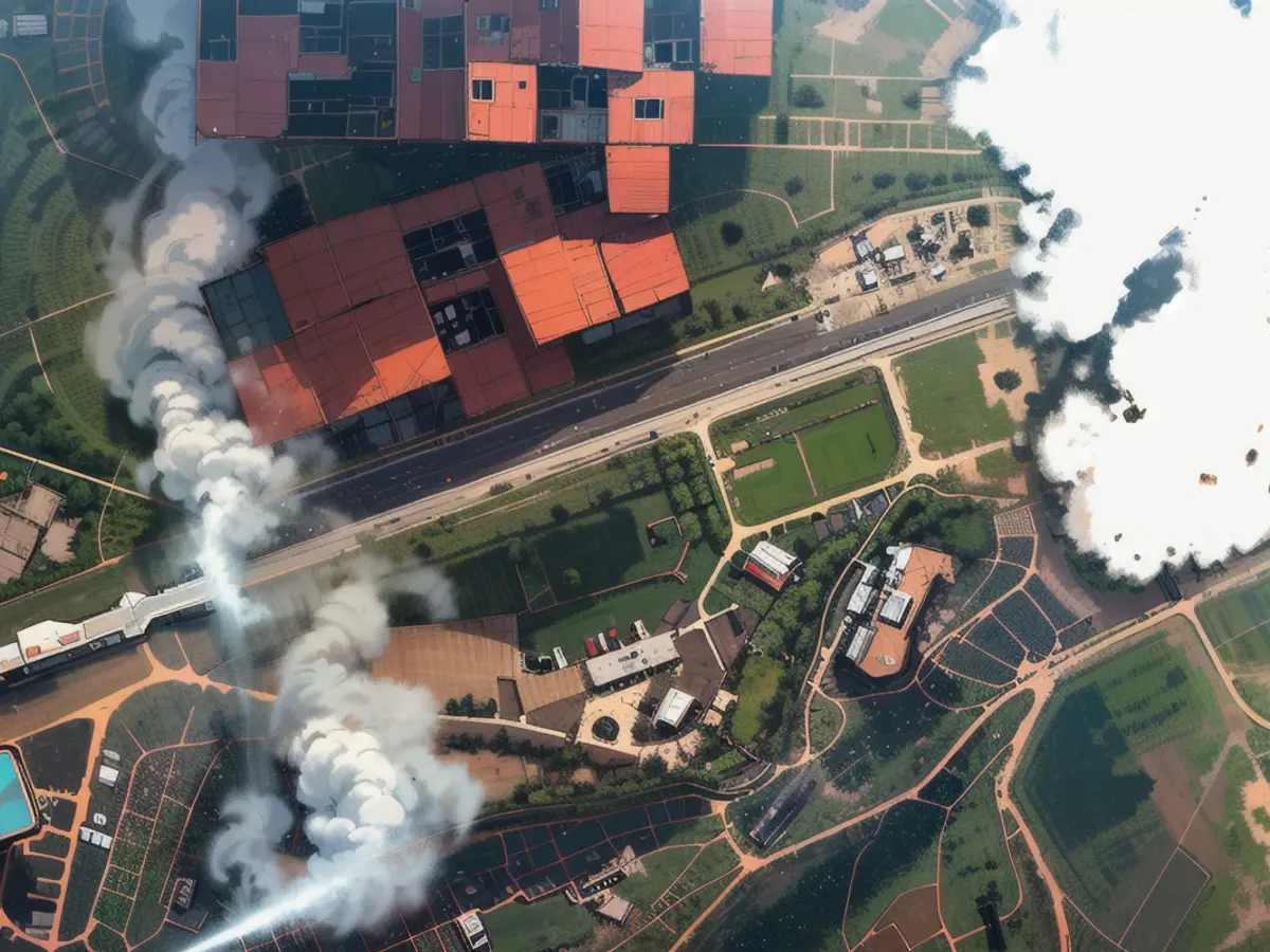 Satellitenbilder, die CNN exklusiv vorliegen, zeigen zerstörte Flugzeuge und Gebäude auf dem Luftwaffenstützpunkt Belbek auf der Krim am 15. Mai 2024.