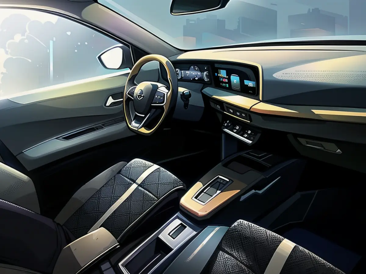 The new Opel features a large display, but also physical buttons.