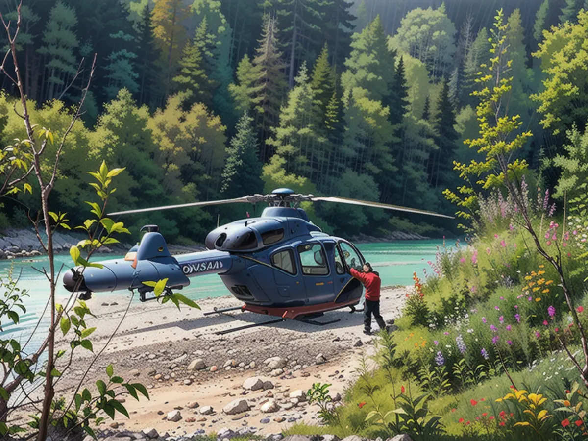 Un hélicoptère de sauvetage a été déployé sur la rivière Lech
