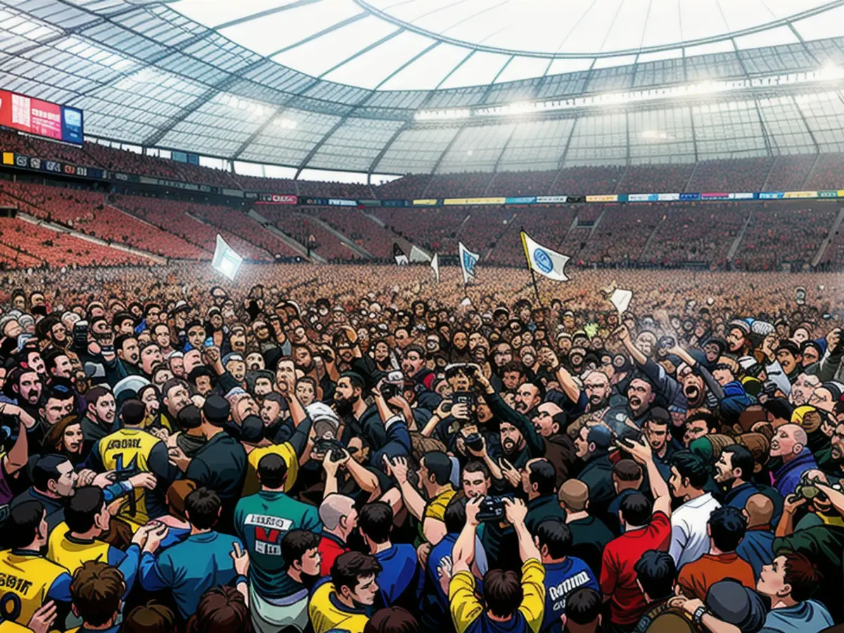 Leverkusen clinched the championship in mid-April with a 5-0 win over Bremen, and the fans celebrated on the pitch. Bayer hopes that there won't be another pitch storm on Saturday