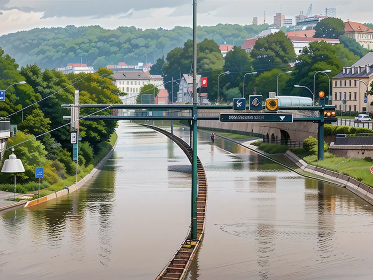 L'autoroute de Sarrebruck est inondée