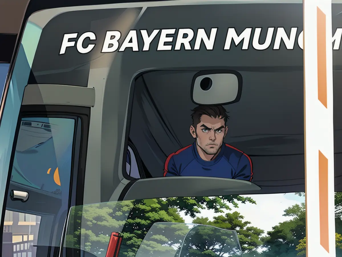 Thomas Tuchel at the bus departure for the away game to Hoffenheim