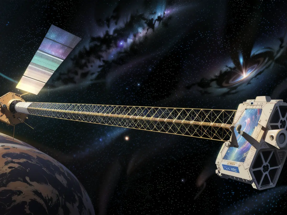 NASA’s space-based NuSTAR telescope, seen here in an artist’s concept, was used for the first time to detect the 