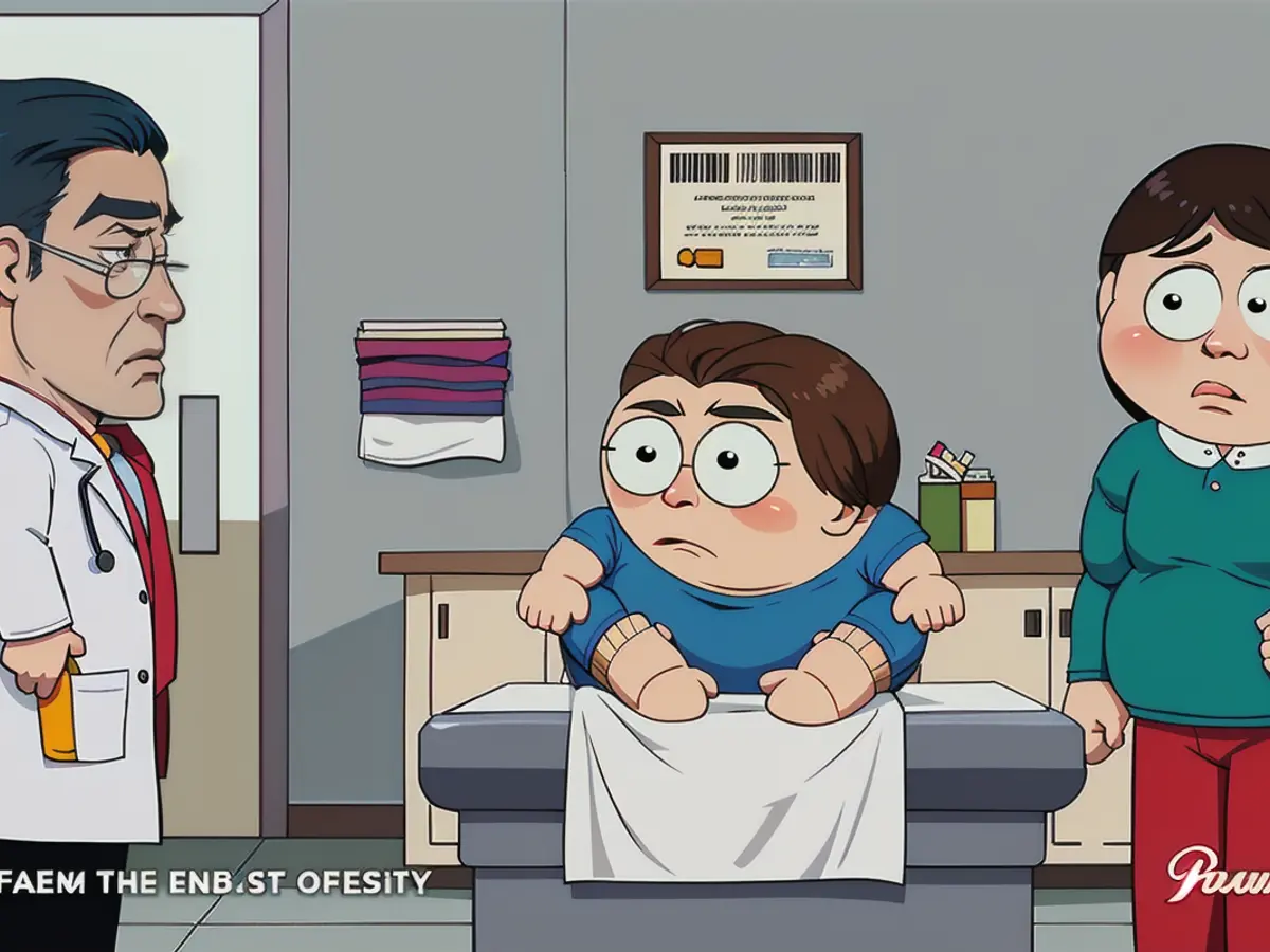 A serious conversation at the doctor's. Eric Cartman is recommended a weight-loss injection