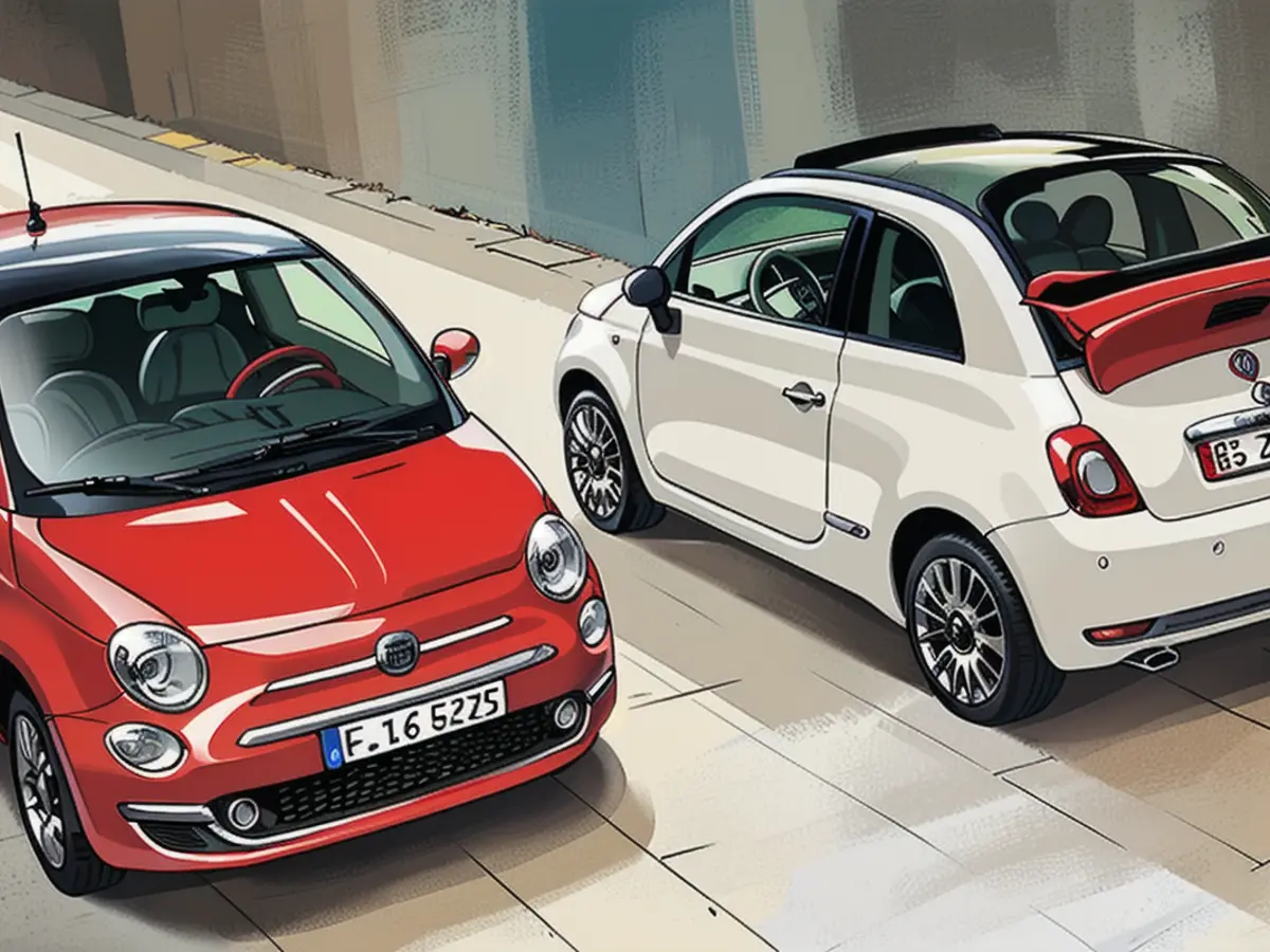 Retro elements such as the round headlights, small wheels and shapely curves made the Fiat 500 immediately appealing.